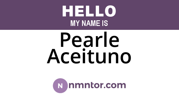 Pearle Aceituno