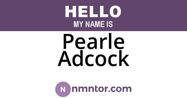 Pearle Adcock