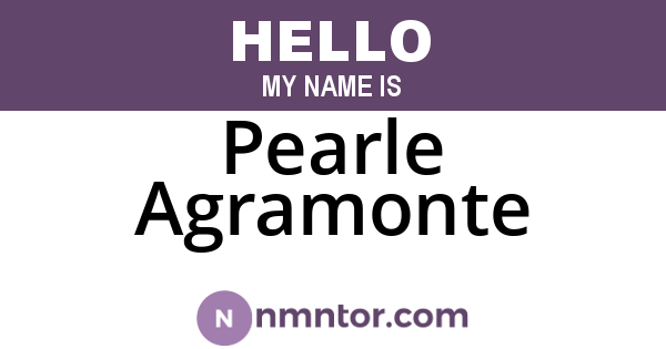 Pearle Agramonte