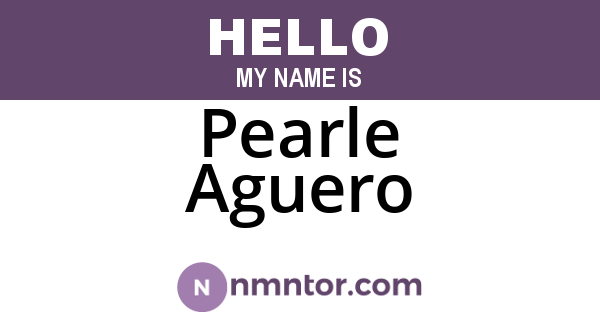 Pearle Aguero