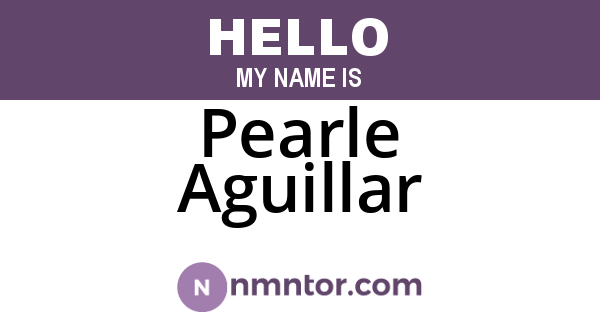 Pearle Aguillar