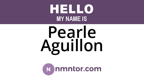 Pearle Aguillon
