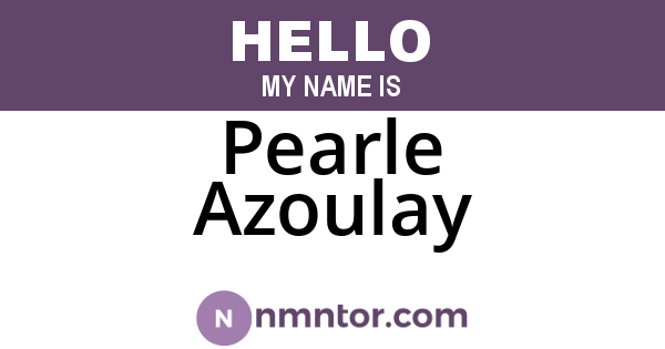 Pearle Azoulay