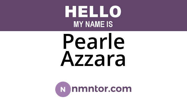 Pearle Azzara