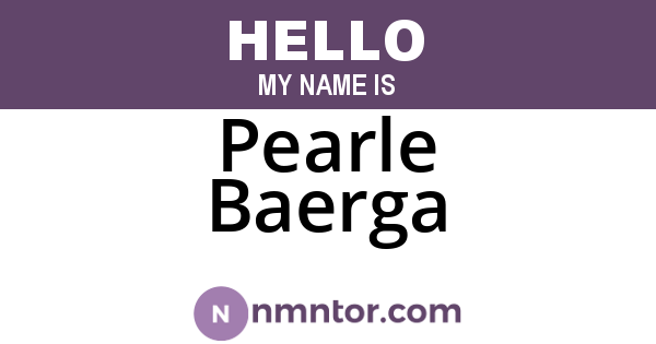 Pearle Baerga