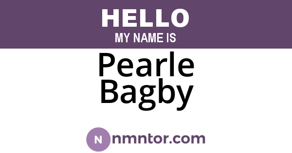 Pearle Bagby
