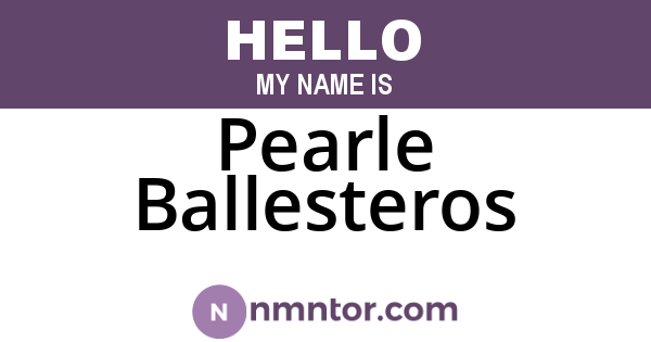 Pearle Ballesteros