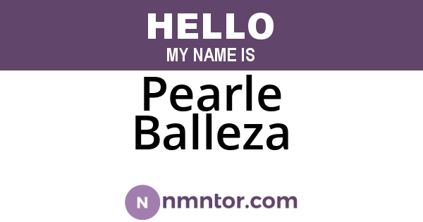 Pearle Balleza