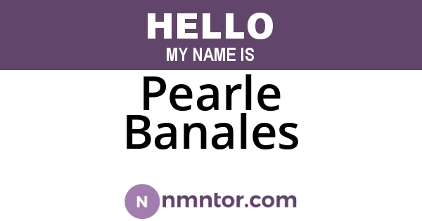Pearle Banales