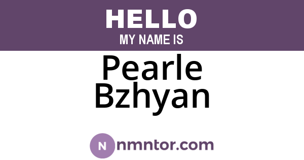 Pearle Bzhyan