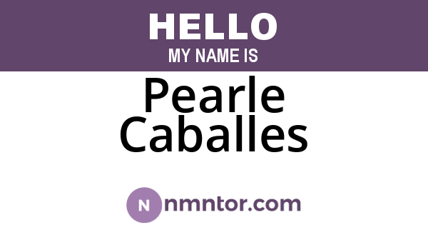 Pearle Caballes