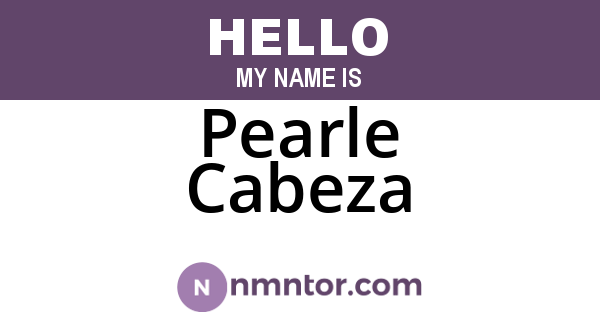 Pearle Cabeza