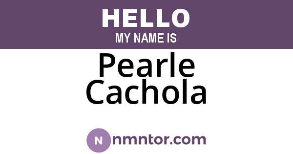 Pearle Cachola