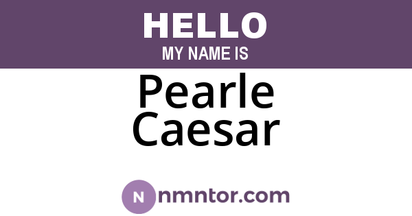 Pearle Caesar