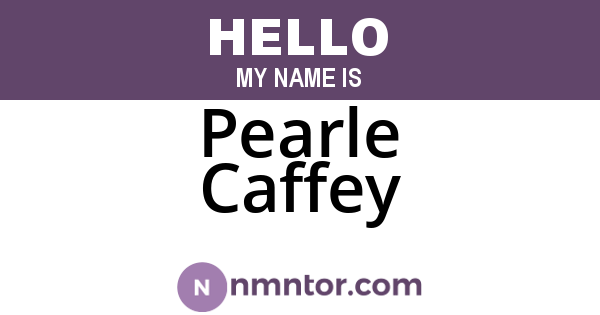 Pearle Caffey