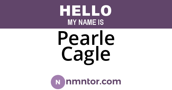 Pearle Cagle
