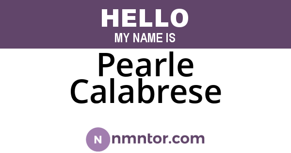 Pearle Calabrese