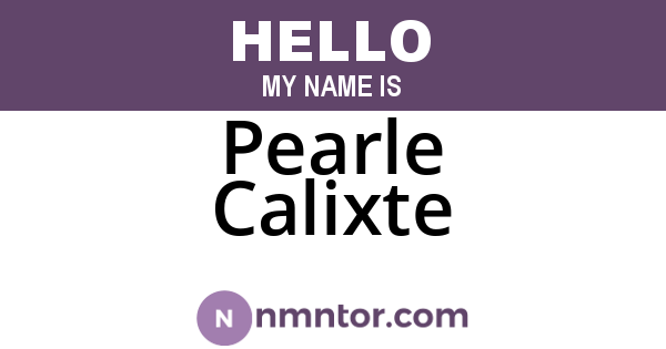 Pearle Calixte