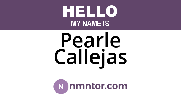 Pearle Callejas