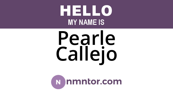 Pearle Callejo