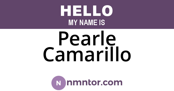 Pearle Camarillo