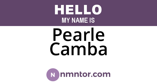 Pearle Camba