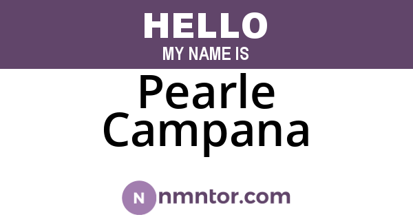 Pearle Campana