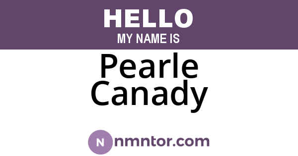 Pearle Canady