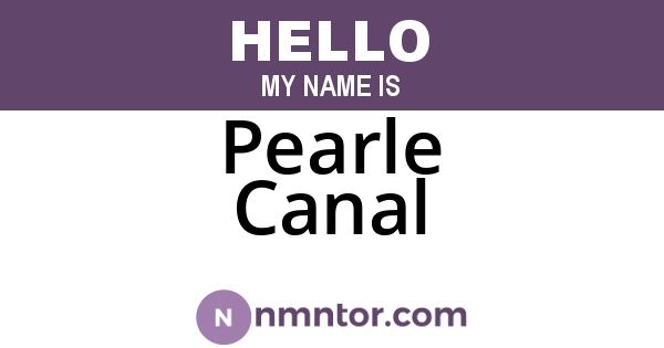 Pearle Canal