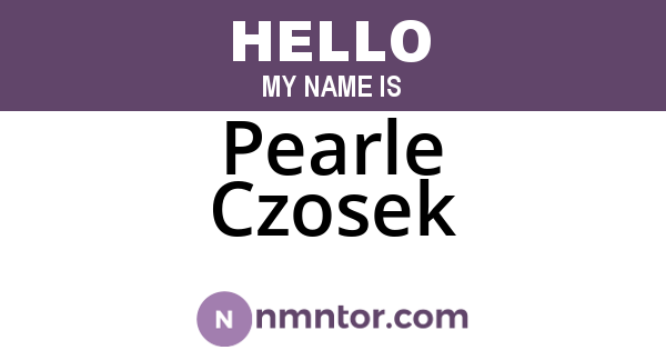 Pearle Czosek