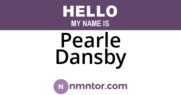 Pearle Dansby