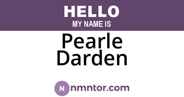 Pearle Darden