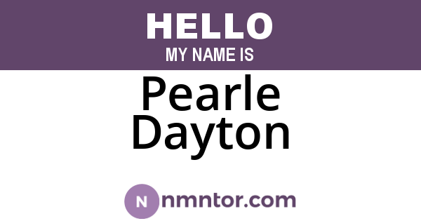 Pearle Dayton