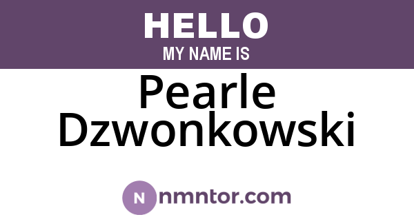Pearle Dzwonkowski