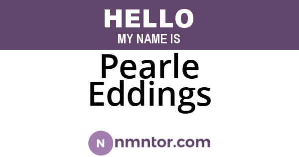 Pearle Eddings