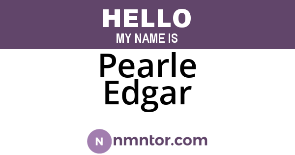 Pearle Edgar