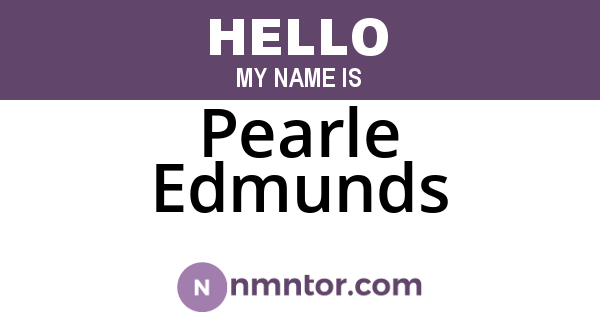 Pearle Edmunds
