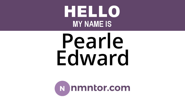 Pearle Edward