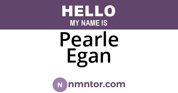 Pearle Egan