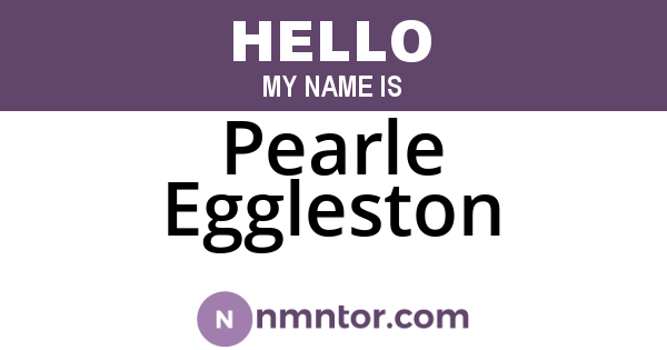 Pearle Eggleston