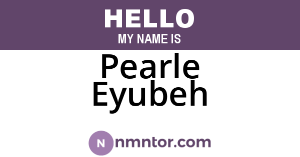 Pearle Eyubeh
