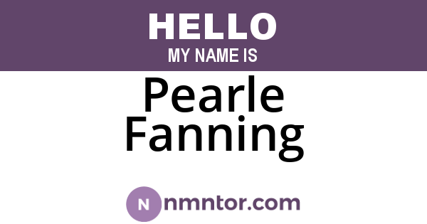 Pearle Fanning
