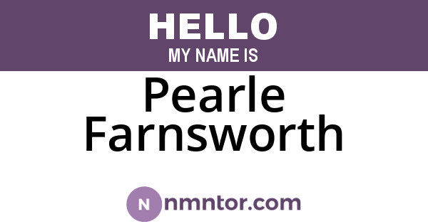 Pearle Farnsworth