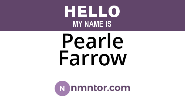 Pearle Farrow