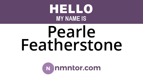 Pearle Featherstone