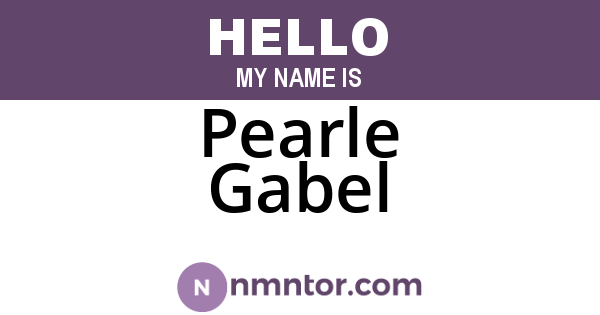 Pearle Gabel