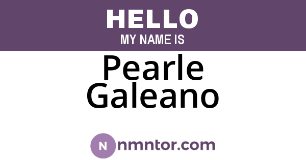 Pearle Galeano