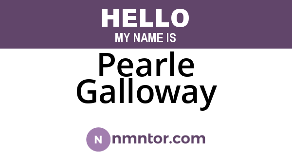 Pearle Galloway