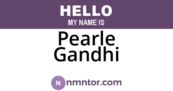 Pearle Gandhi
