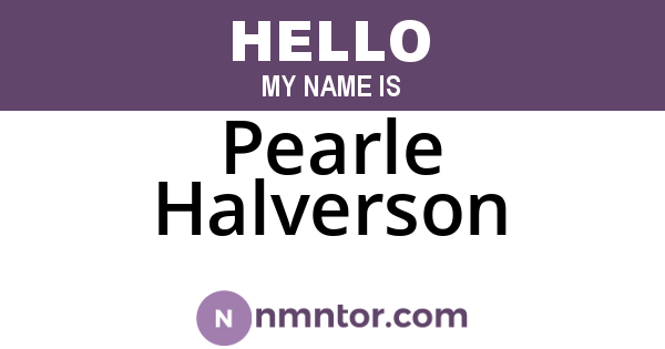 Pearle Halverson